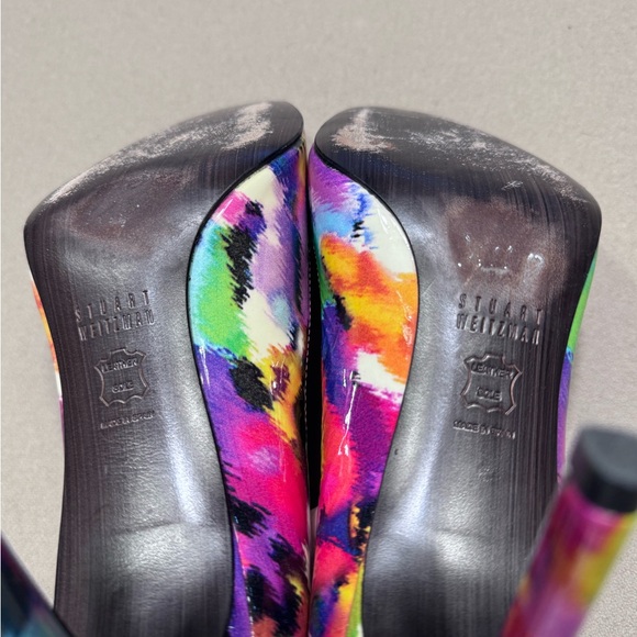 Stuart Weitzman Heist Bright Candy Aniline Patent Leather Pumps - Picture 7 of 7
